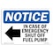 Signmission Sign, 7" H, Rigid Plastic, In Case Of Emergency Shut Off Sign, Landscape, L-13662 OS-NS-P-710-L-13662 - alternate 1